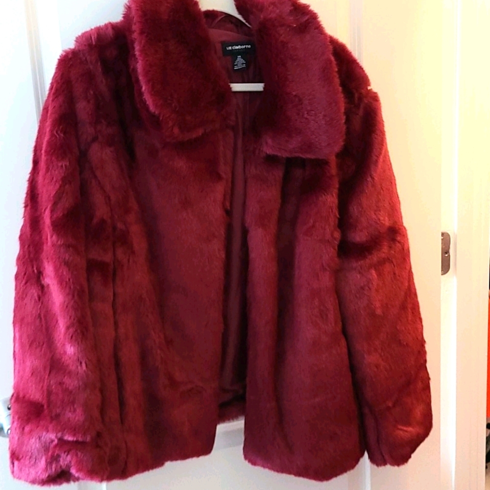 Liz Claiborne Purple Teddy Jacket Plush and Warm